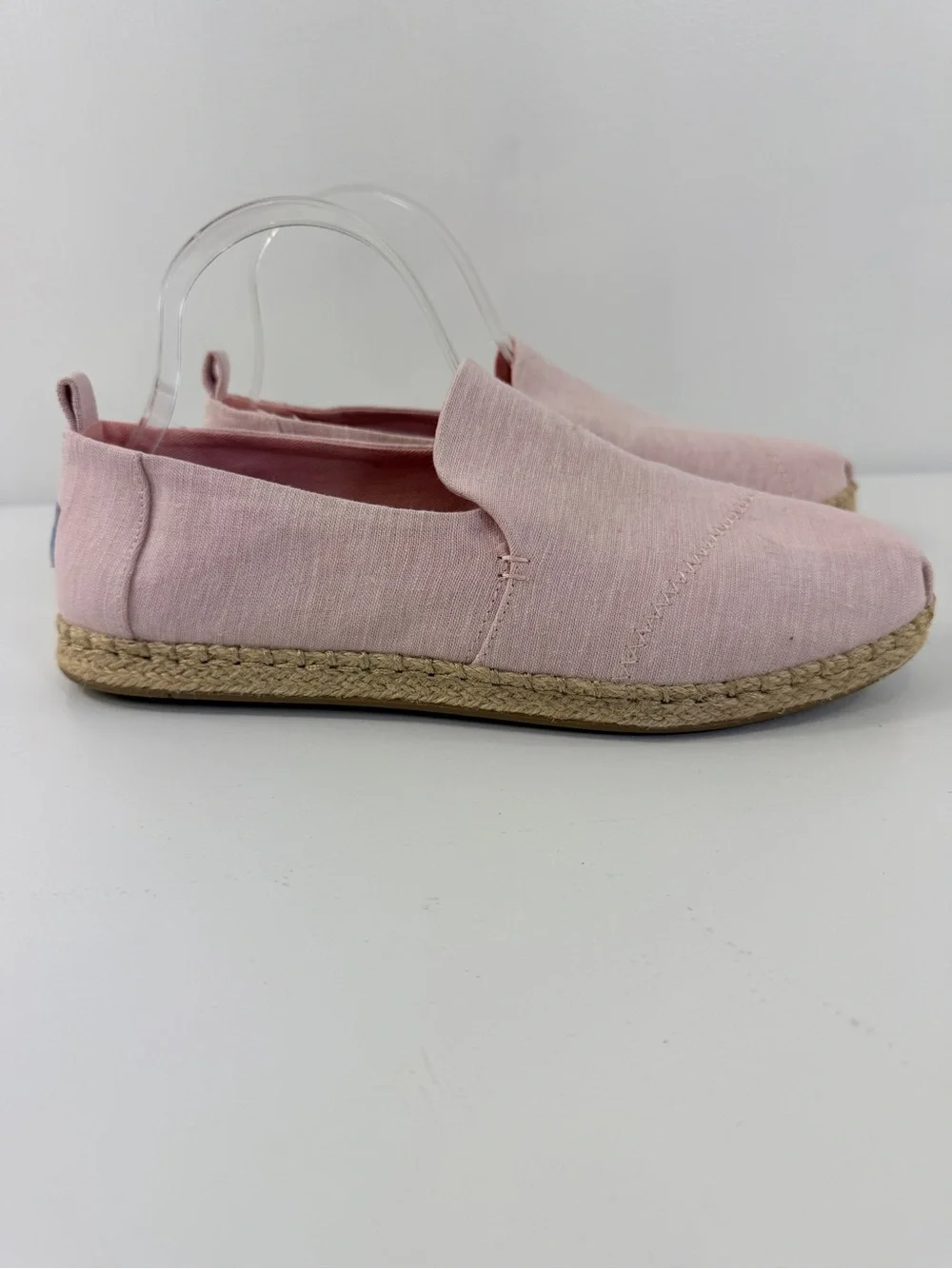 TOMS Wmns Deconstructed Alpargata Rope Espadrilles Blossom Slub Chambray Sz 10